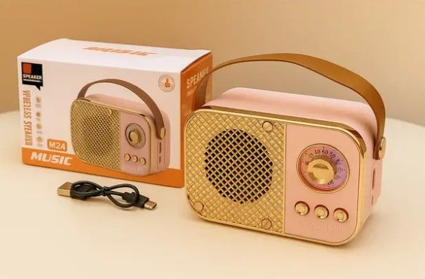 M24 Şarjlı Bluetooth Hoparlör 5W, USB ve SD Kart Girişli, TWS Özellikli